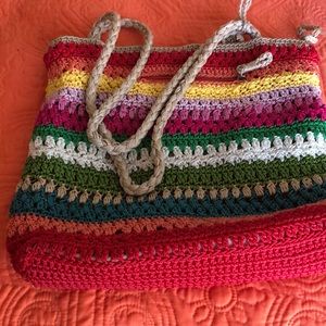 Le Sak colorful crocheted shoulder bag